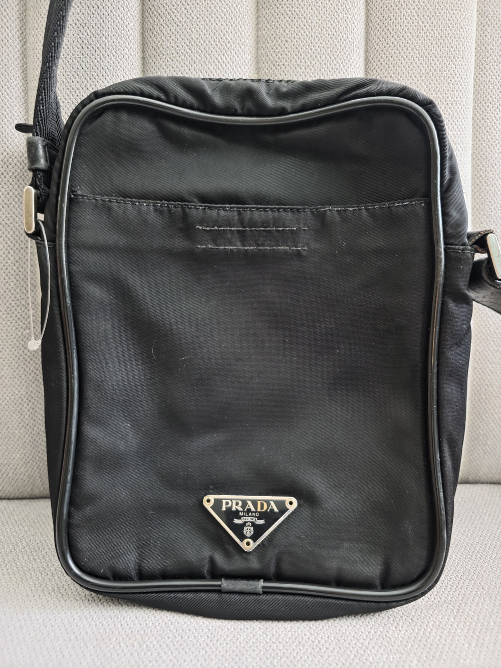 Prada Black Nylon Crossbody Bag, Used Excellent Condition.